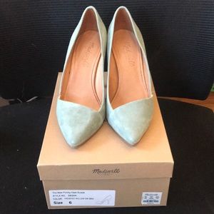 Size 6 Sage Green Madewell Suede Heels